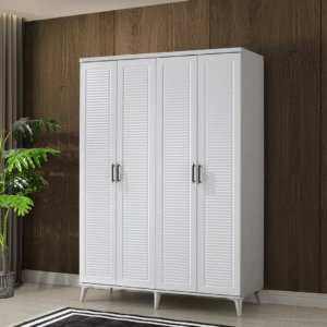 Ücretsiz Montaj Paris 4 Kapaklı Komple MDF Gardırop